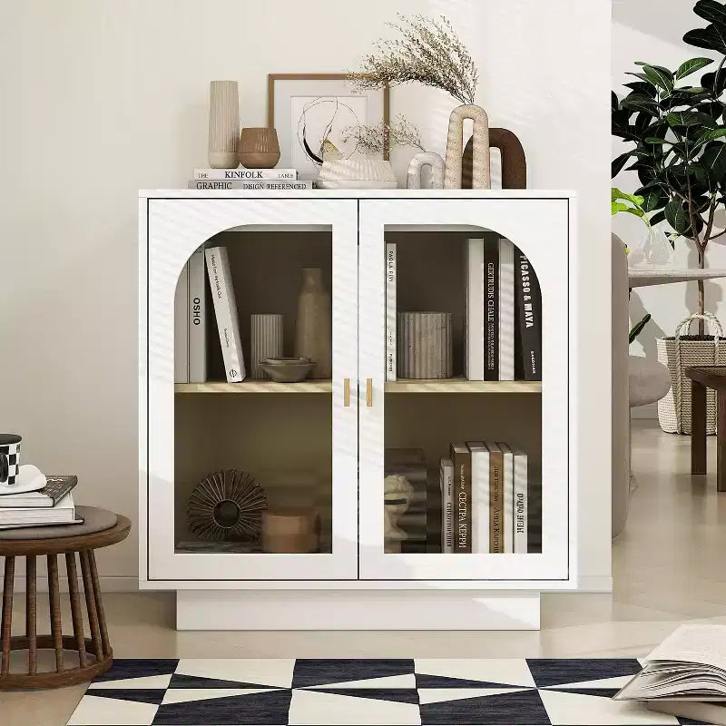 Buffet moderne avec 2 portes en acrylique, console pour cuisine, salon et entrée