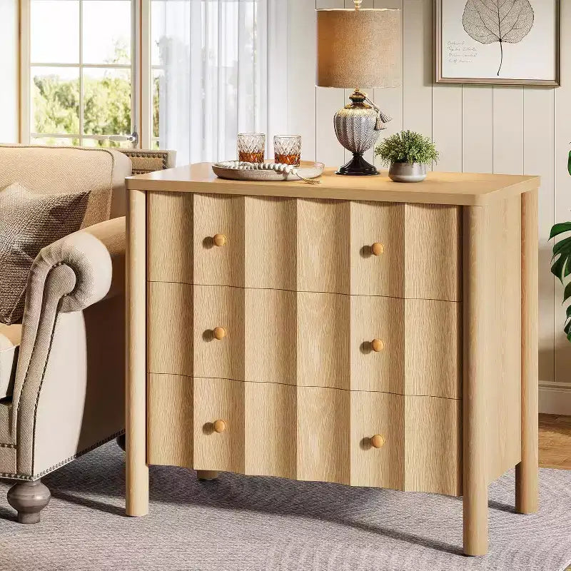 Table de chevet moderne 3 tiroirs de 80 cm, table de chevet et d'appoint surdimensionnée pour chambre ou salon