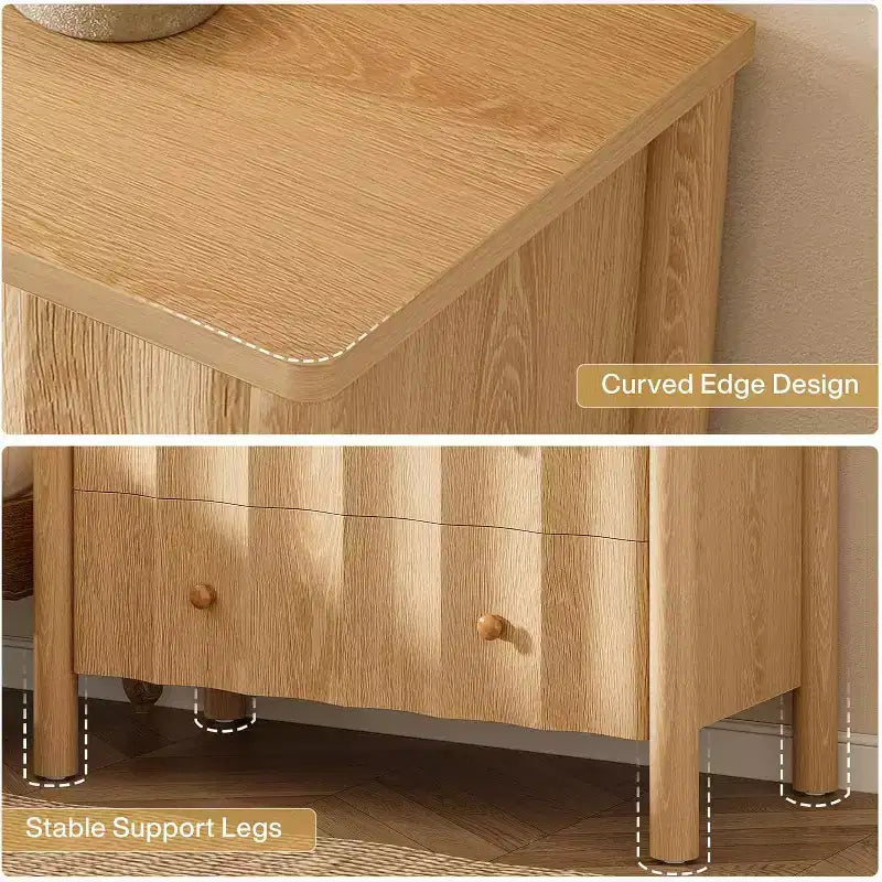 Table de chevet moderne 3 tiroirs de 80 cm, table de chevet et d'appoint surdimensionnée pour chambre ou salon