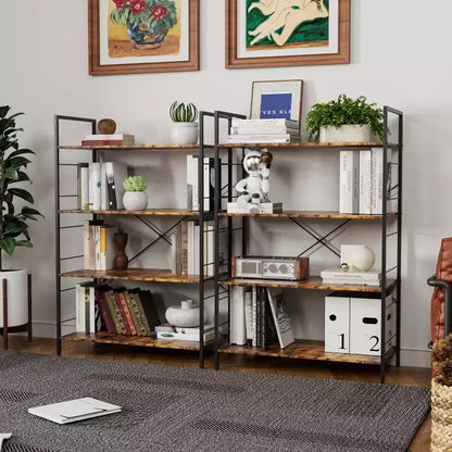 Étagère à livres moderne et simple de 45 pouces, étagère à livres en bois à 4 niveaux, étagère multifonctionnelle adaptée au salon et à la chambre