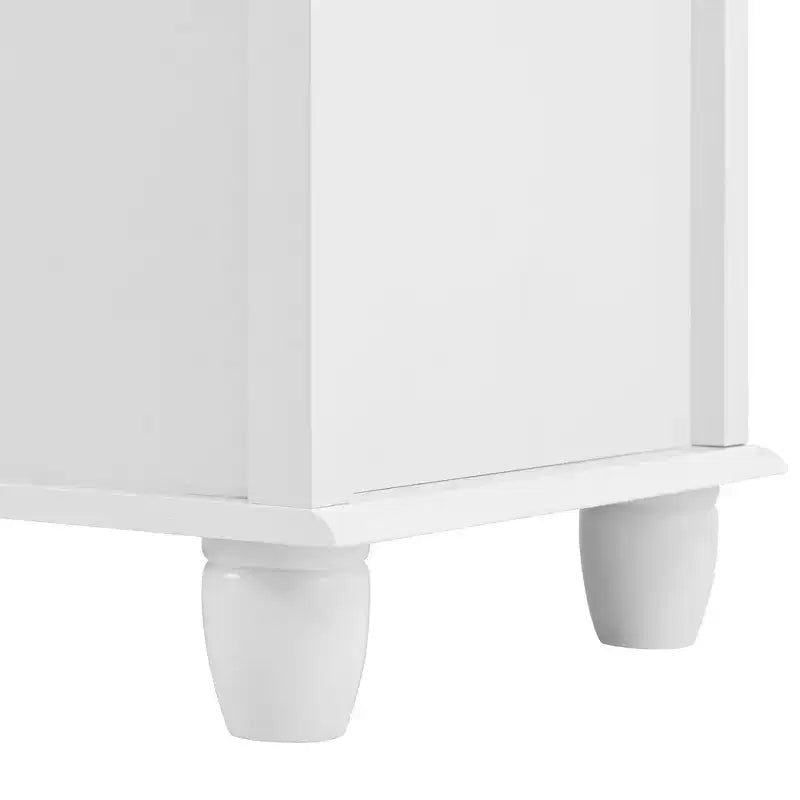 Meuble de rangement 5 tiroirs profonds pour salon et couloir, blanc