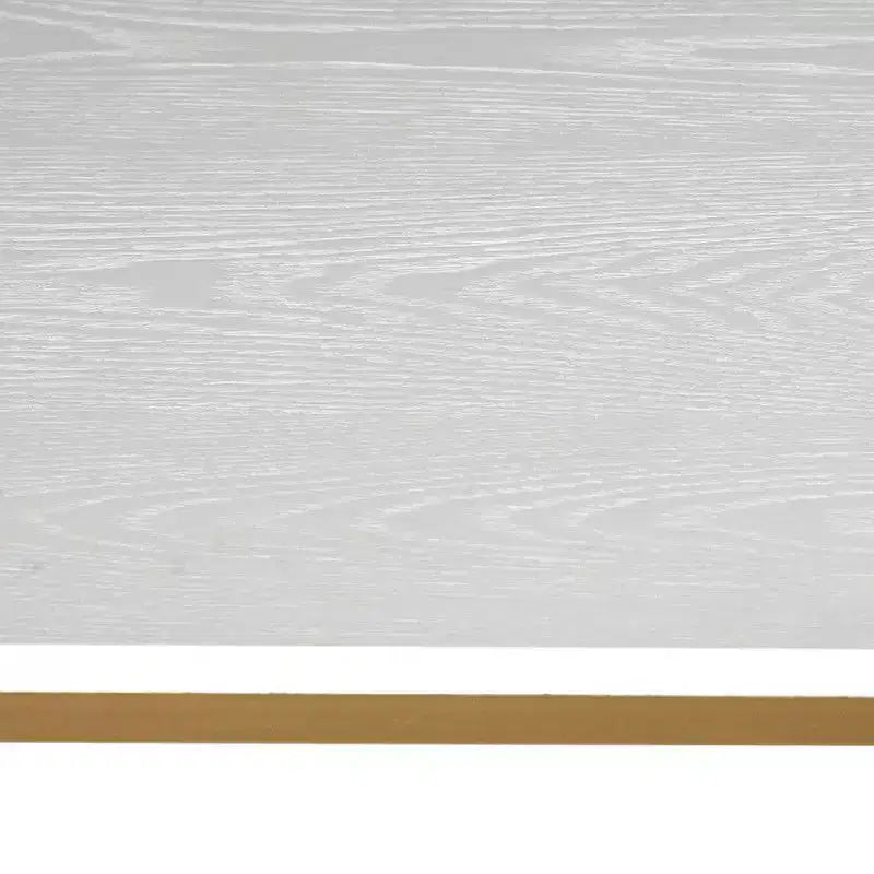 Table de console en bois et fer à 2 niveaux avec cadre en X, 78,2 x 35,1 x 76,2 cm, panneau blanc, cadre doré, pour entrée ou couloir