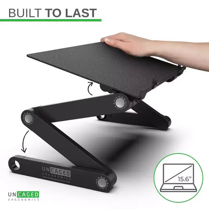 Support Ordinateur Portable Ajustable en Aluminium pour Bureau & Lit, Hauteur et Inclinaison Pliables