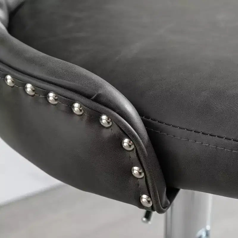Tabourets de bar pivotants modernes, hauteur réglable 63,5-84 cm, revêtement en cuir PU avec dossier, pour îlot de cuisine, bar à domicile, comptoir