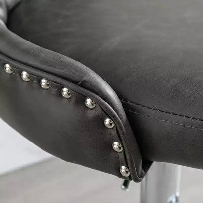 Tabourets de bar pivotants modernes, hauteur réglable 63,5-84 cm, revêtement en cuir PU avec dossier, pour îlot de cuisine, bar à domicile, comptoir