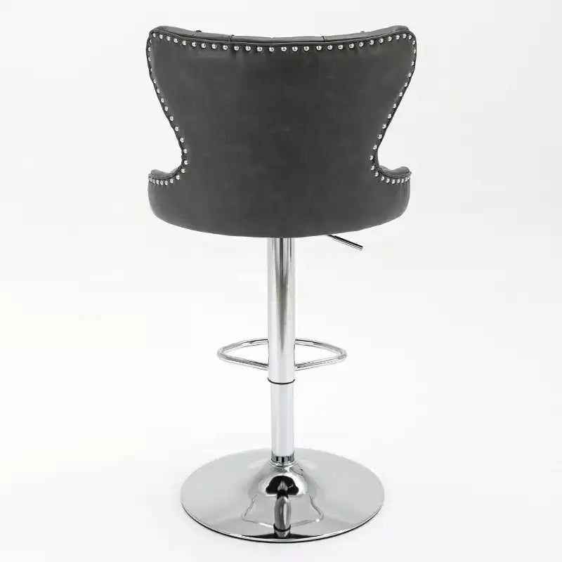 Tabourets de bar pivotants modernes, hauteur réglable 63,5-84 cm, revêtement en cuir PU avec dossier, pour îlot de cuisine, bar à domicile, comptoir