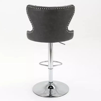 Tabourets de bar pivotants modernes, hauteur réglable 63,5-84 cm, revêtement en cuir PU avec dossier, pour îlot de cuisine, bar à domicile, comptoir