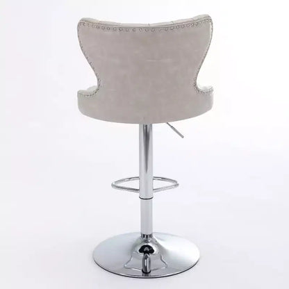 Tabourets de bar pivotants modernes, hauteur réglable 63,5-84 cm, revêtement en cuir PU avec dossier, pour îlot de cuisine, bar à domicile, comptoir