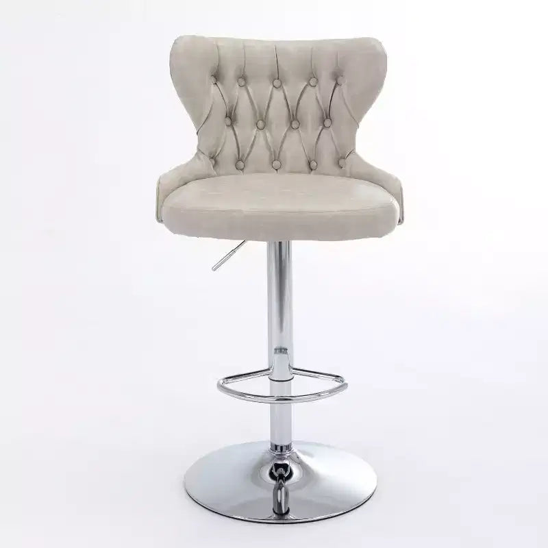 Tabourets de bar pivotants modernes, hauteur réglable 63,5-84 cm, revêtement en cuir PU avec dossier, pour îlot de cuisine, bar à domicile, comptoir