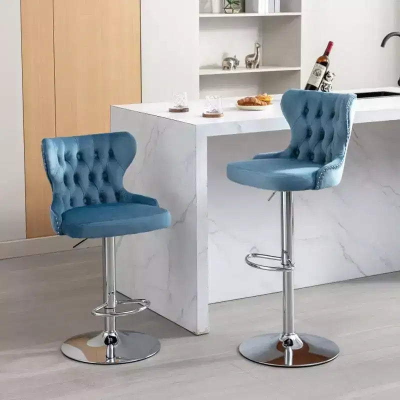 Tabourets de bar pivotants modernes, hauteur réglable 63,5-84 cm, revêtement en cuir PU avec dossier, pour îlot de cuisine, bar à domicile, comptoir
