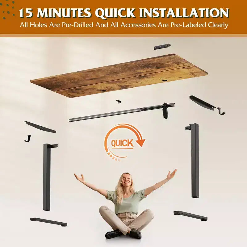 Bureau électrique assis-debout 160 cm avec écran tactile LED et préréglages de mémoire pour le bureau à domicile