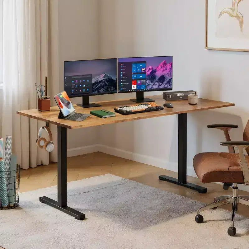 Bureau électrique assis-debout 160 cm avec écran tactile LED et préréglages de mémoire pour le bureau à domicile