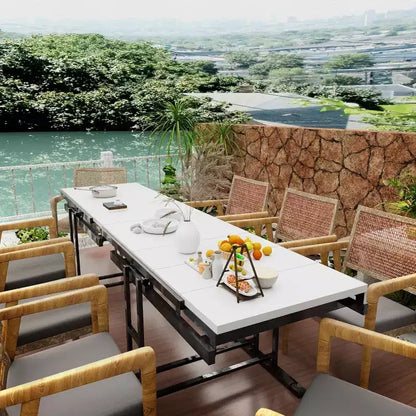 Étagère et table à manger convertibles 2-en-1 – Conception pliable peu encombrante pour petits espaces