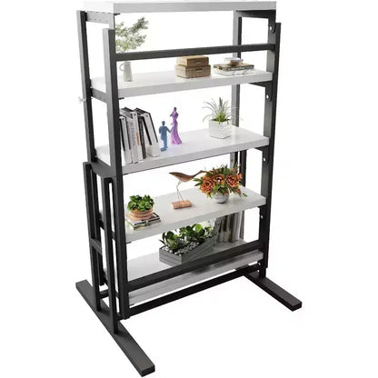 Étagère et table à manger convertibles 2-en-1 – Conception pliable peu encombrante pour petits espaces